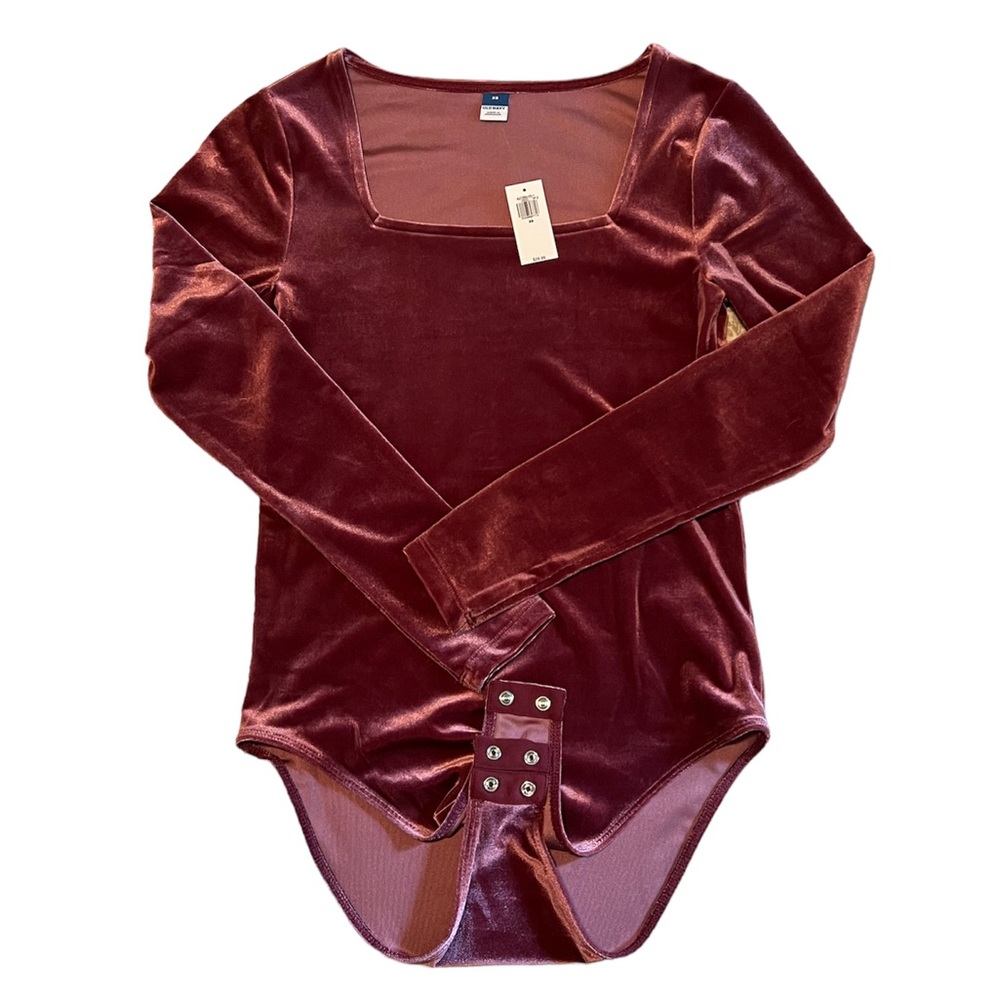 Old Navy Velvet Bodysuit Extra Small NWT
